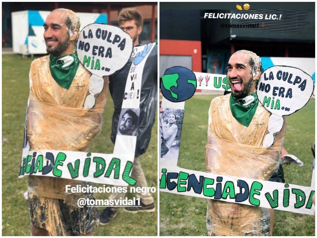 Le quitaron el titulo al alumno que se disfrazó de victima de femicidio: deberá rehacer su tesis y cursar una materia de género