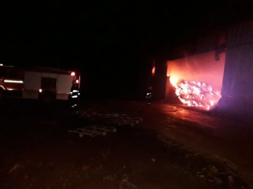 Se incendió el secadero de la yerba mate «Cuarto de Milla» en Campo Grande