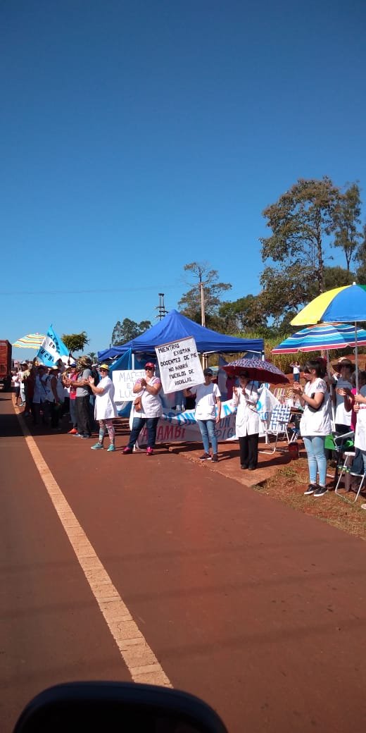 Rutas cortadas por manifestaciones docentes